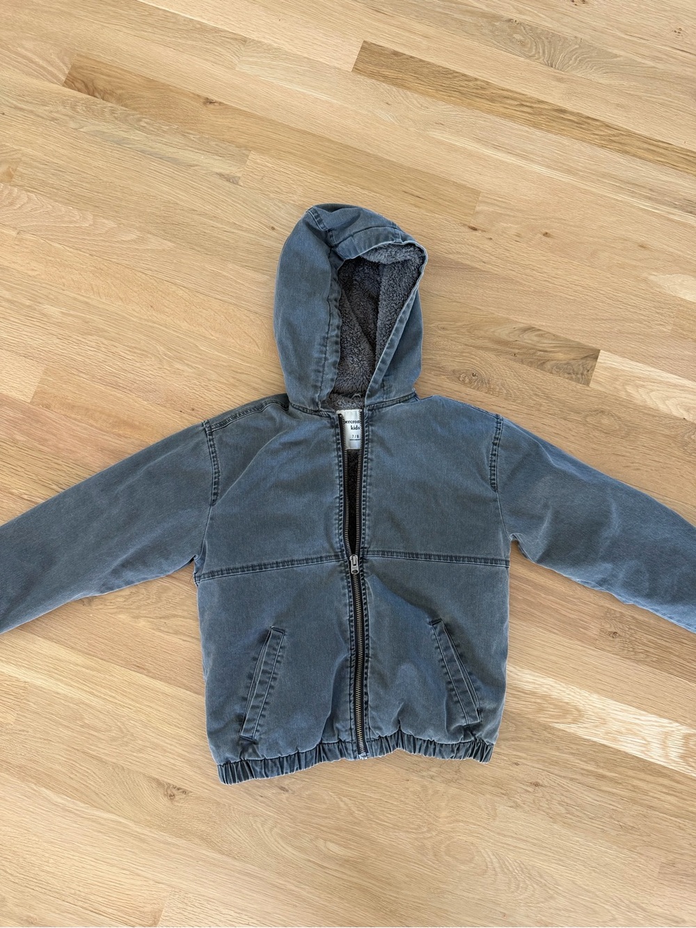 Abercrombie & Fitch Kids Hooded Puffer Jacket - Charcoal